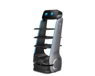 Side angle view Keenon T9 Pro Service Robot 